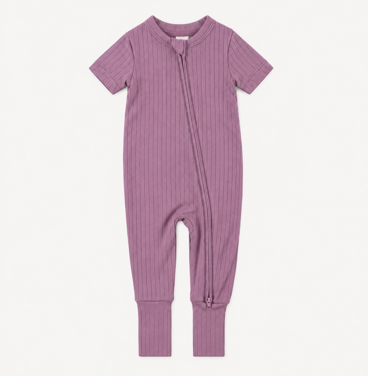 PREORDER short sleeve convertible zippy pj | valerian | woods rib