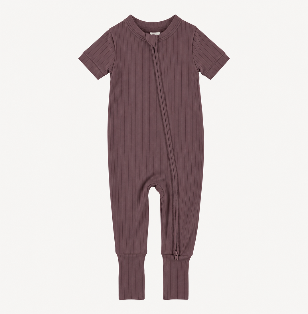 PREORDER short sleeve convertible zippy pj | huckleberry | woods rib