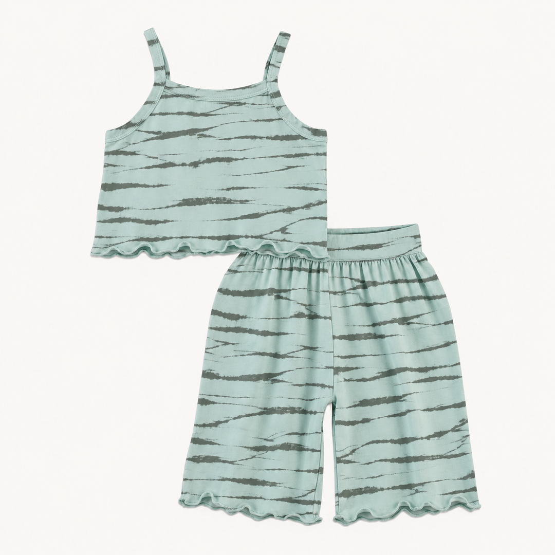 PREORDER jade set | forest wave shibori | modal