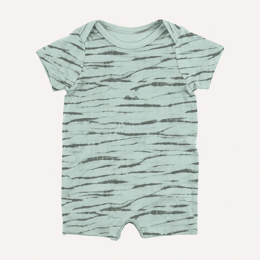 PREORDER short sleeve lap neck shortie | forest wave shibori | modal