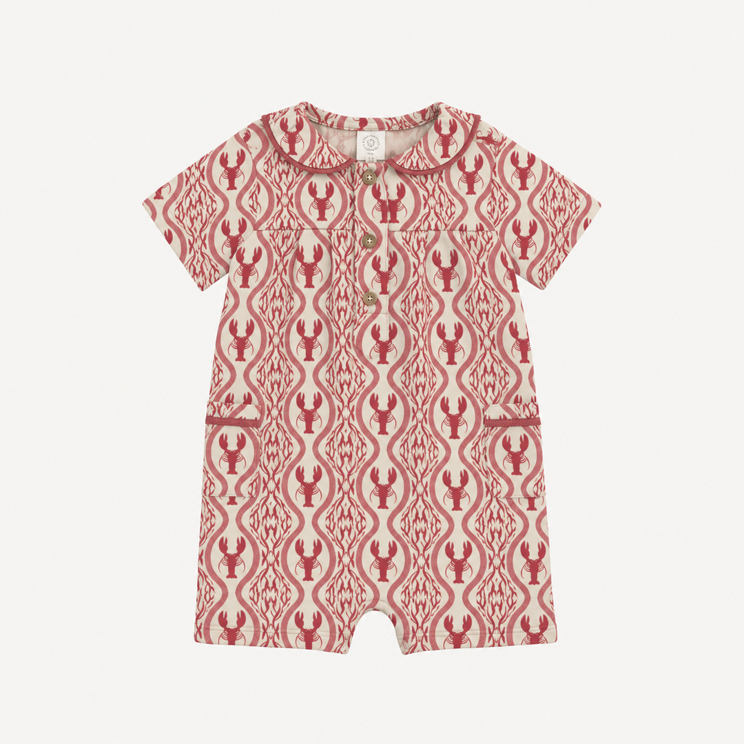 PREORDER short sleeve sailor collar pocket shortie | lobster baroque | modal