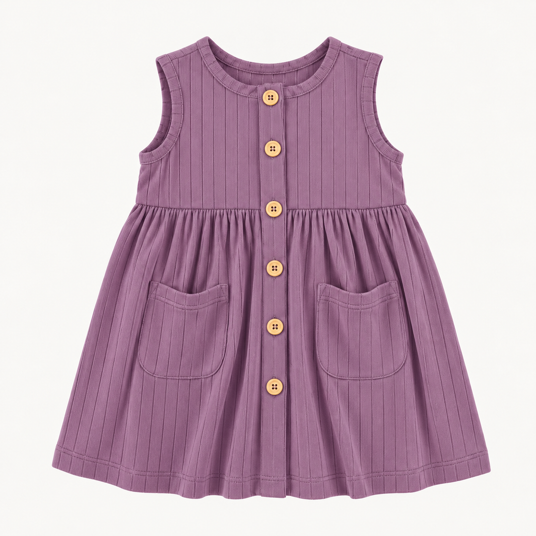 PREORDER pinafore apron button pocket dress | valerian | woods rib