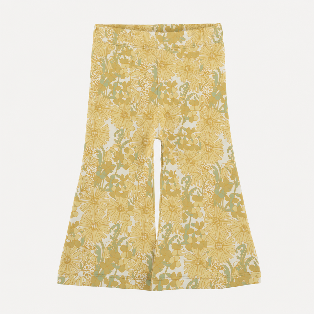 PREORDER flare leg pant | 70s daisy | organic cotton interlock