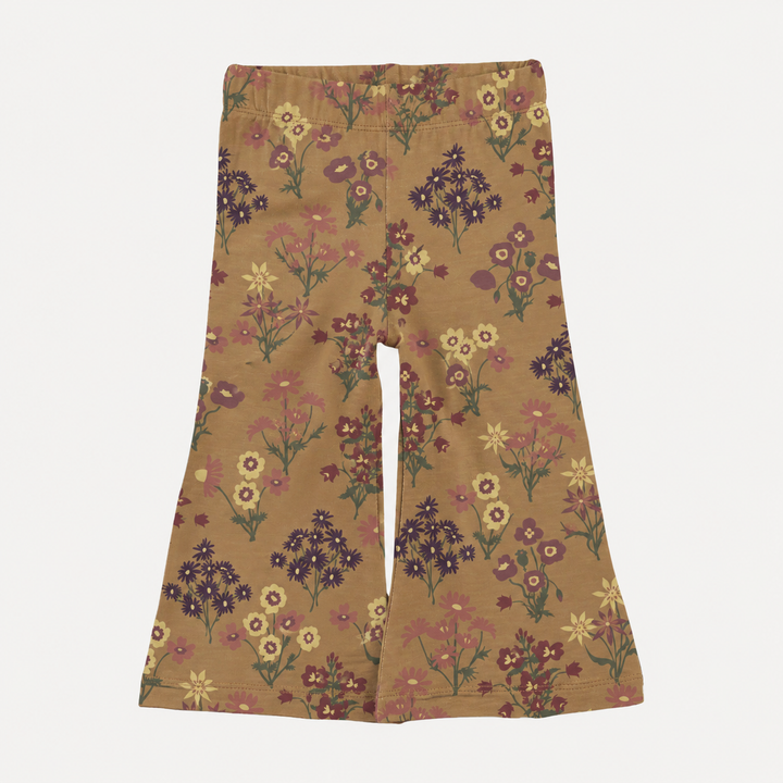 PREORDER flare leg pant | apple cinnamon floral bouquet | organic cotton interlock