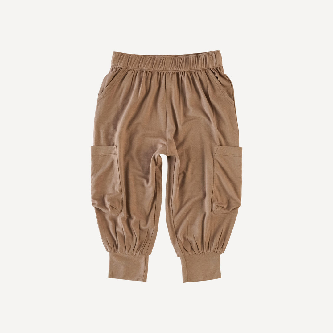 cargo bubble pant | fossil | bamboo