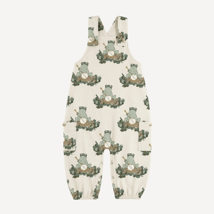 PREORDER gathered bubble pocket overall | banjo frog | organic cotton interlock