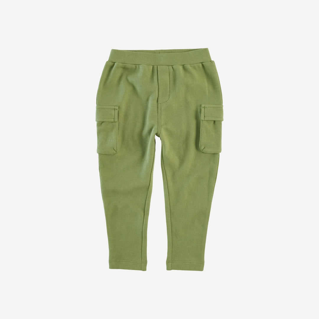 skinny cargo pant | grasshopper green | organic cotton interlock