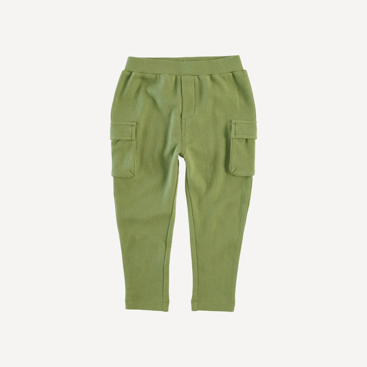 skinny cargo pant | grasshopper green | organic cotton interlock