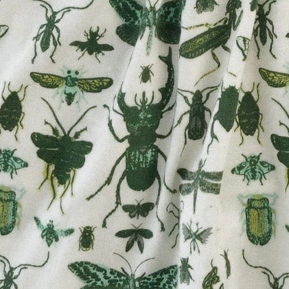 classic single layer blanket | green insects | modal