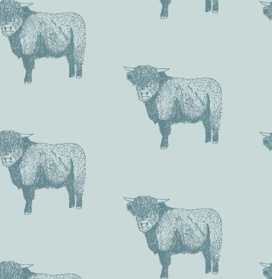 classic single layer blanket | highland cow | organic cotton jersey