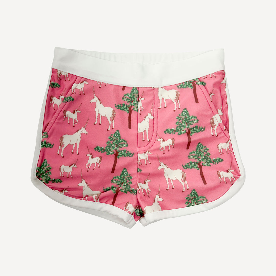 retro board short | pink unicorn party | swim