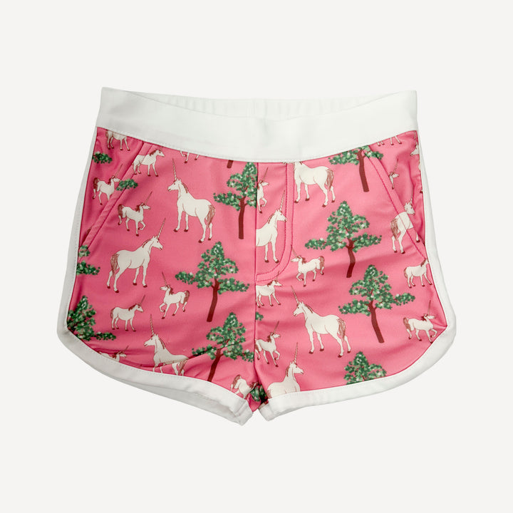 retro board short | pink unicorn party | swim