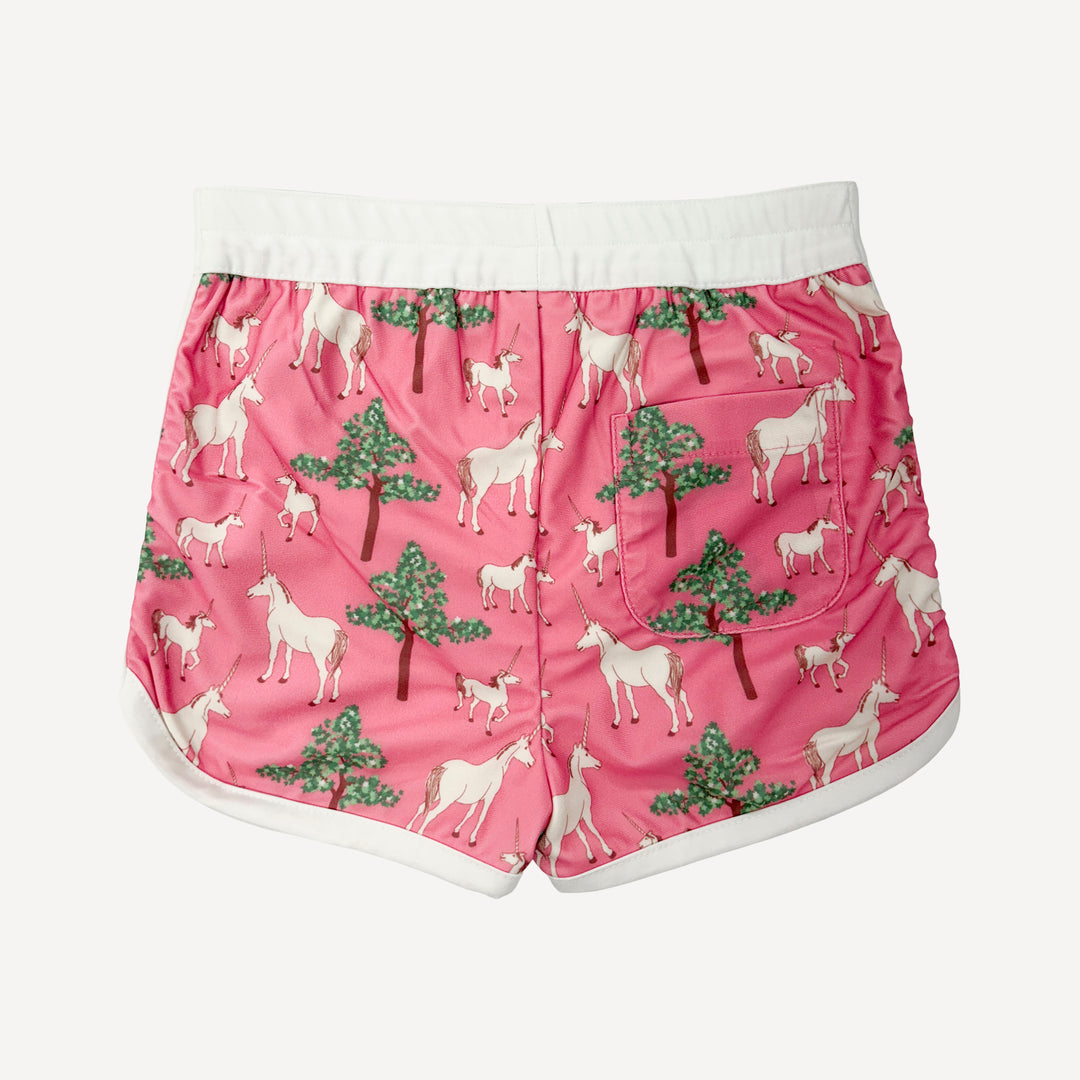 retro board short | pink unicorn party | swim