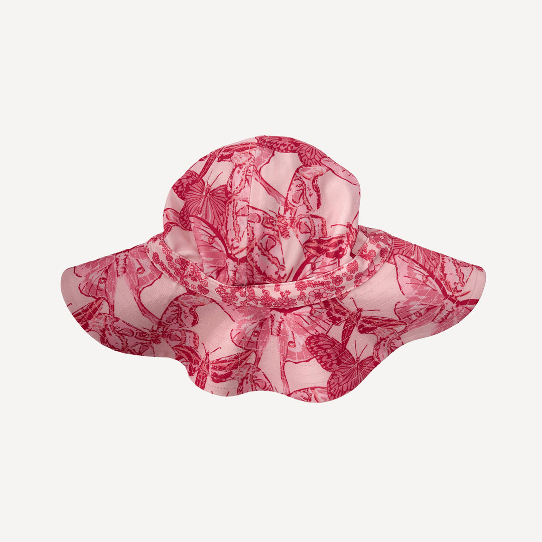 sun hat | pink moth wallpaper | swim