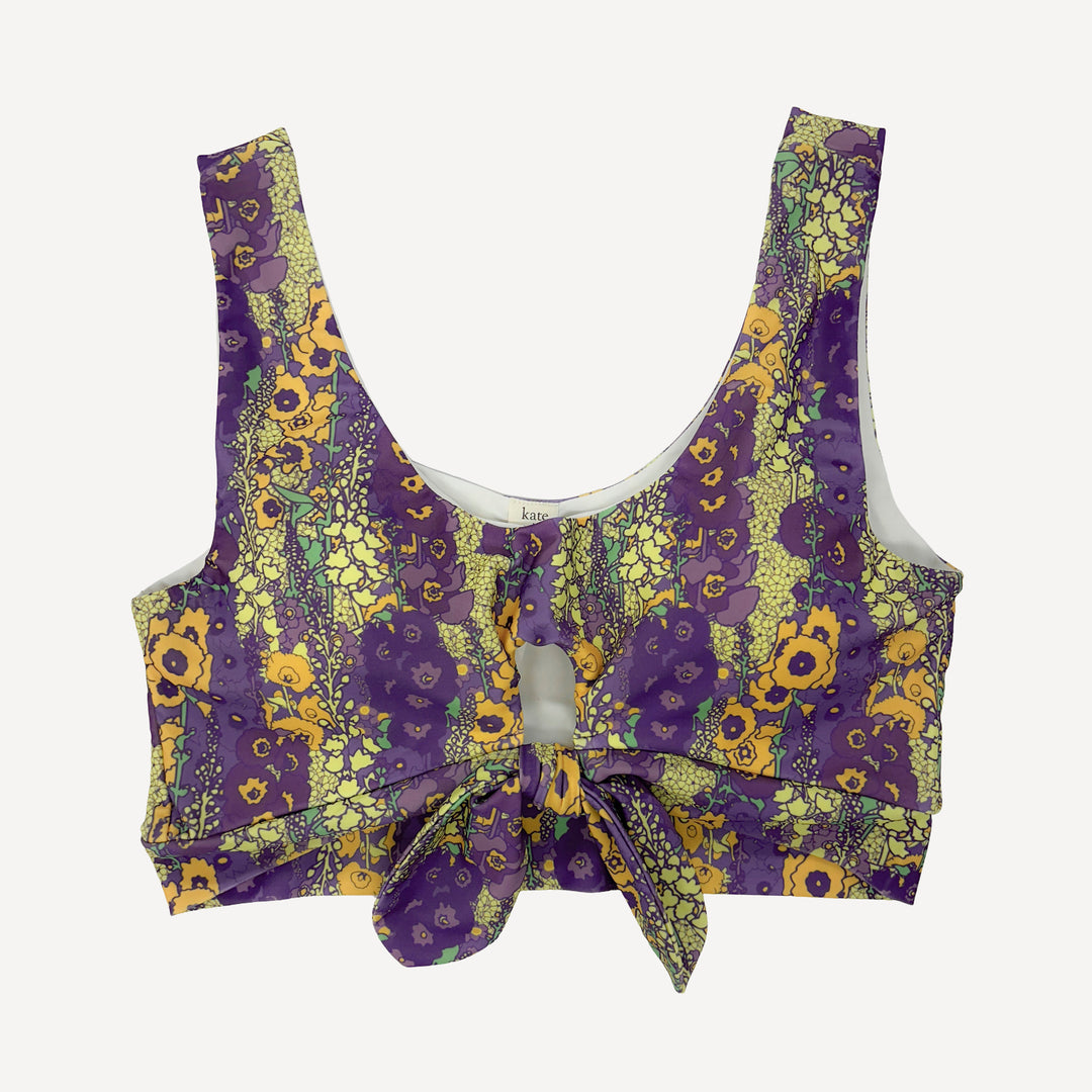 womens tie two piece swimsuit | violet hollyhock | swim