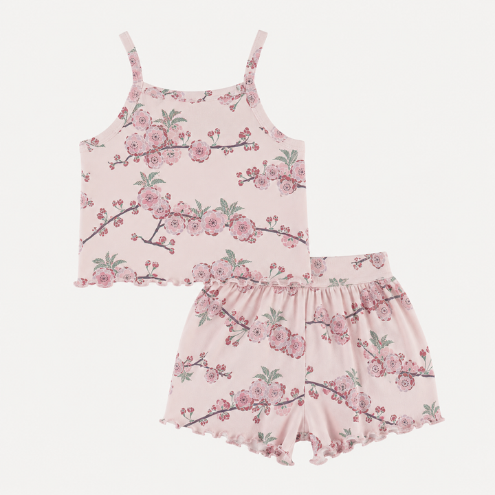 PREORDER jade short set | cherry blossom | organic cotton interlock