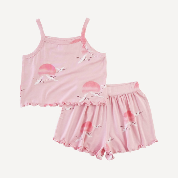 jade short set | pink crane | modal