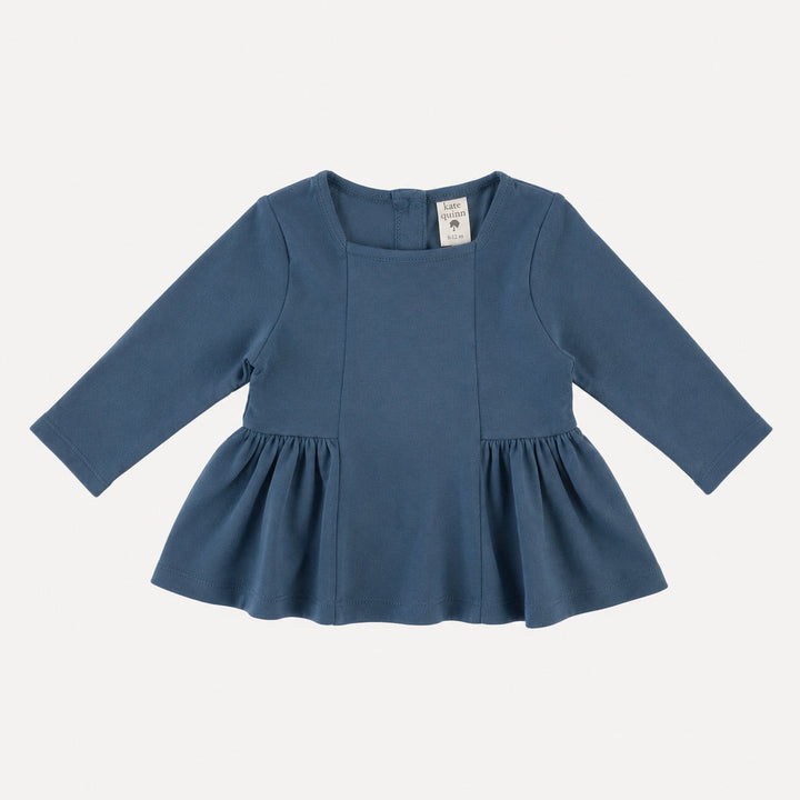 PREORDER long sleeve ballerina top | opal | organic cotton interlock