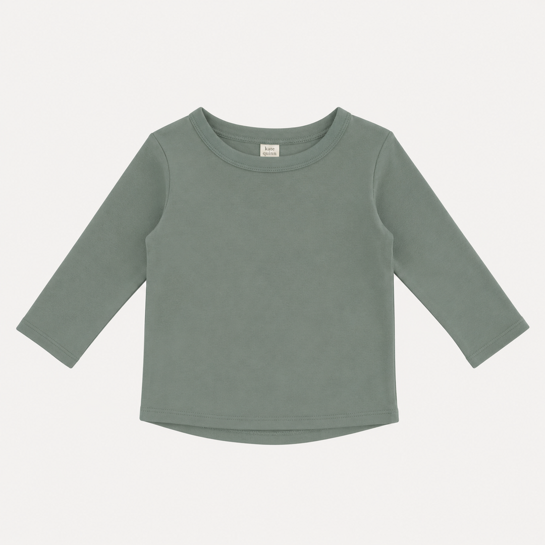 PREORDER long sleeve essential boxy tee | green bay | organic cotton interlock
