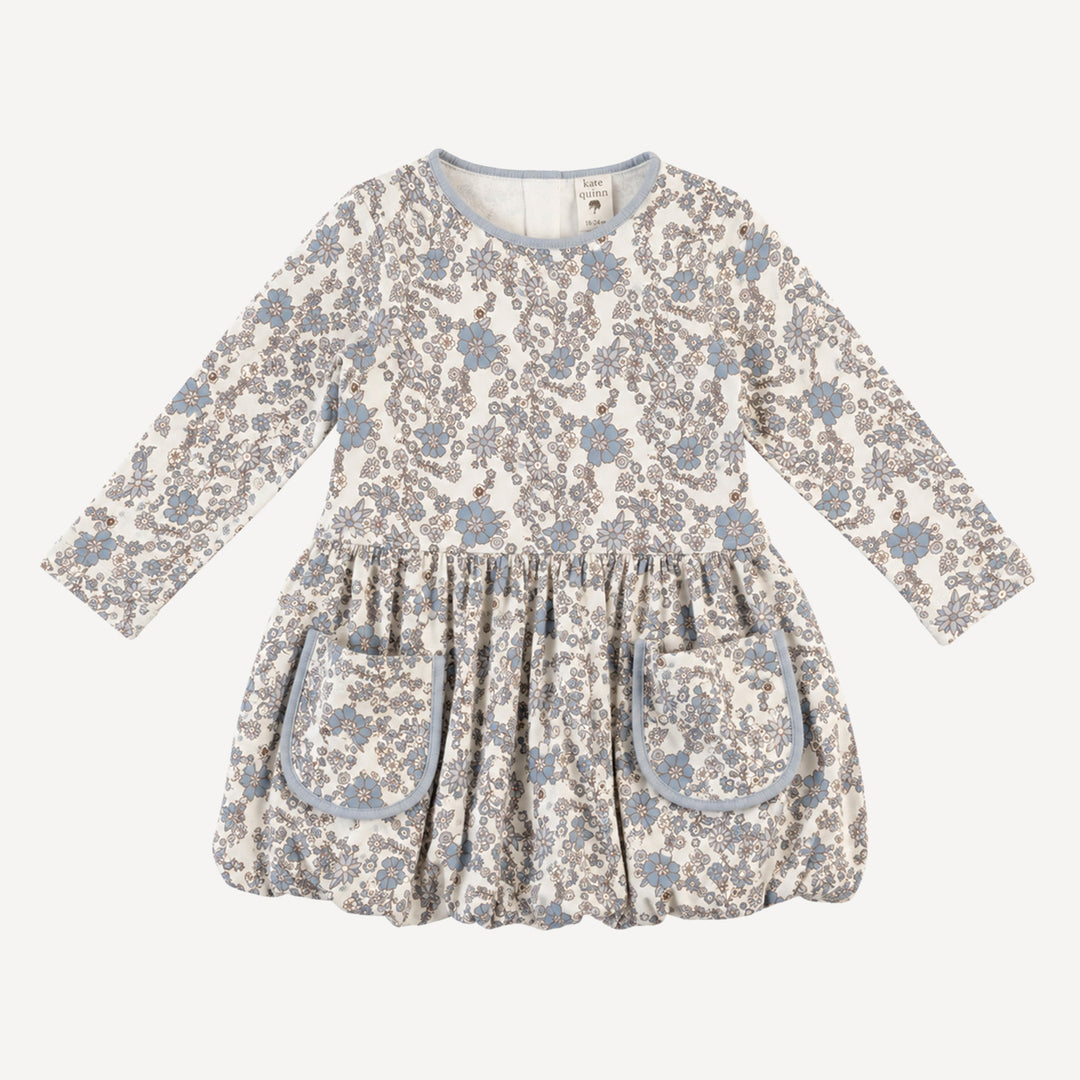 PREORDER long sleeve ida dress | cornflower ditsy | bamboo
