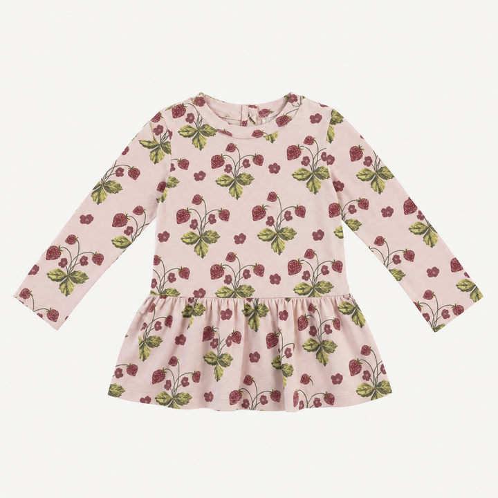 PREORDER long sleeve kate top | mauve chalk strawberry | organic cotton interlock
