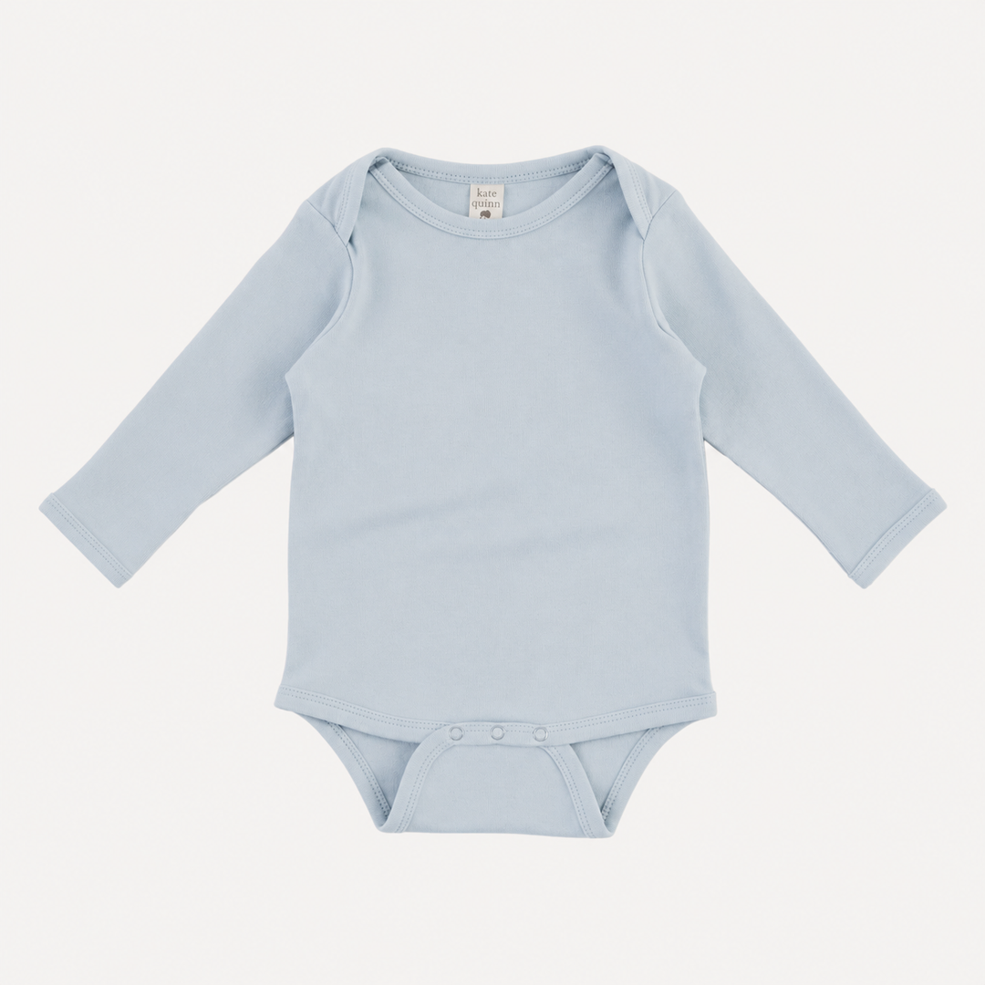 PREORDER long sleeve lap neck bodysuit | air | organic cotton interlock