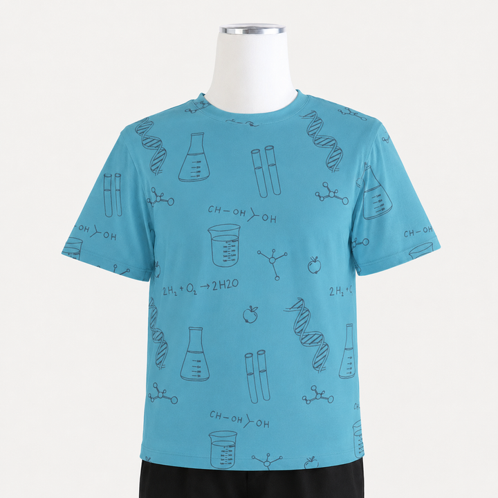 PREORDER mens short sleeve tee | blue chemistry | organic cotton interlock