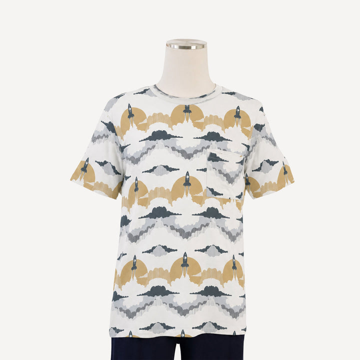 PREORDER mens short sleeve pocket tee | rocket | bamboo