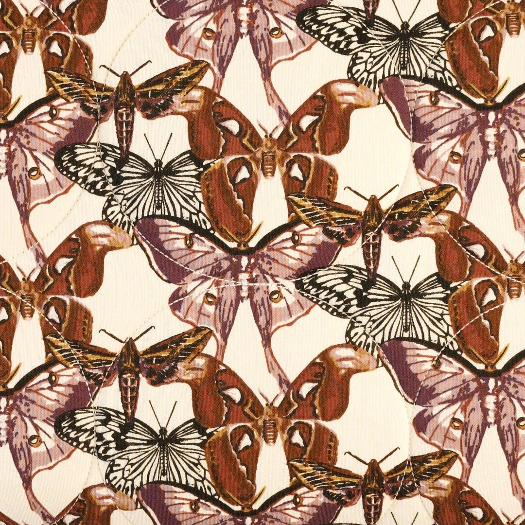 classic circle quilt | moth wallpaper | organic cotton interlock