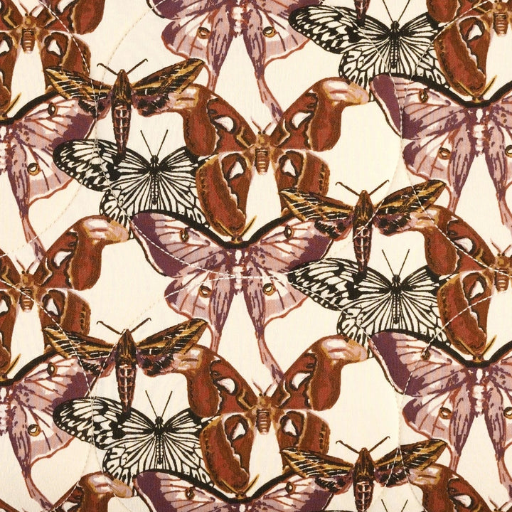 classic circle quilt | moth wallpaper | organic cotton interlock