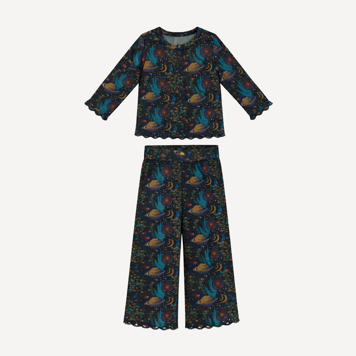 womens jade set | mystical planets | organic cotton interlock