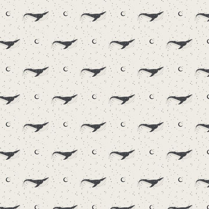 PREORDER classic circle quilt | mystical whales | bamboo