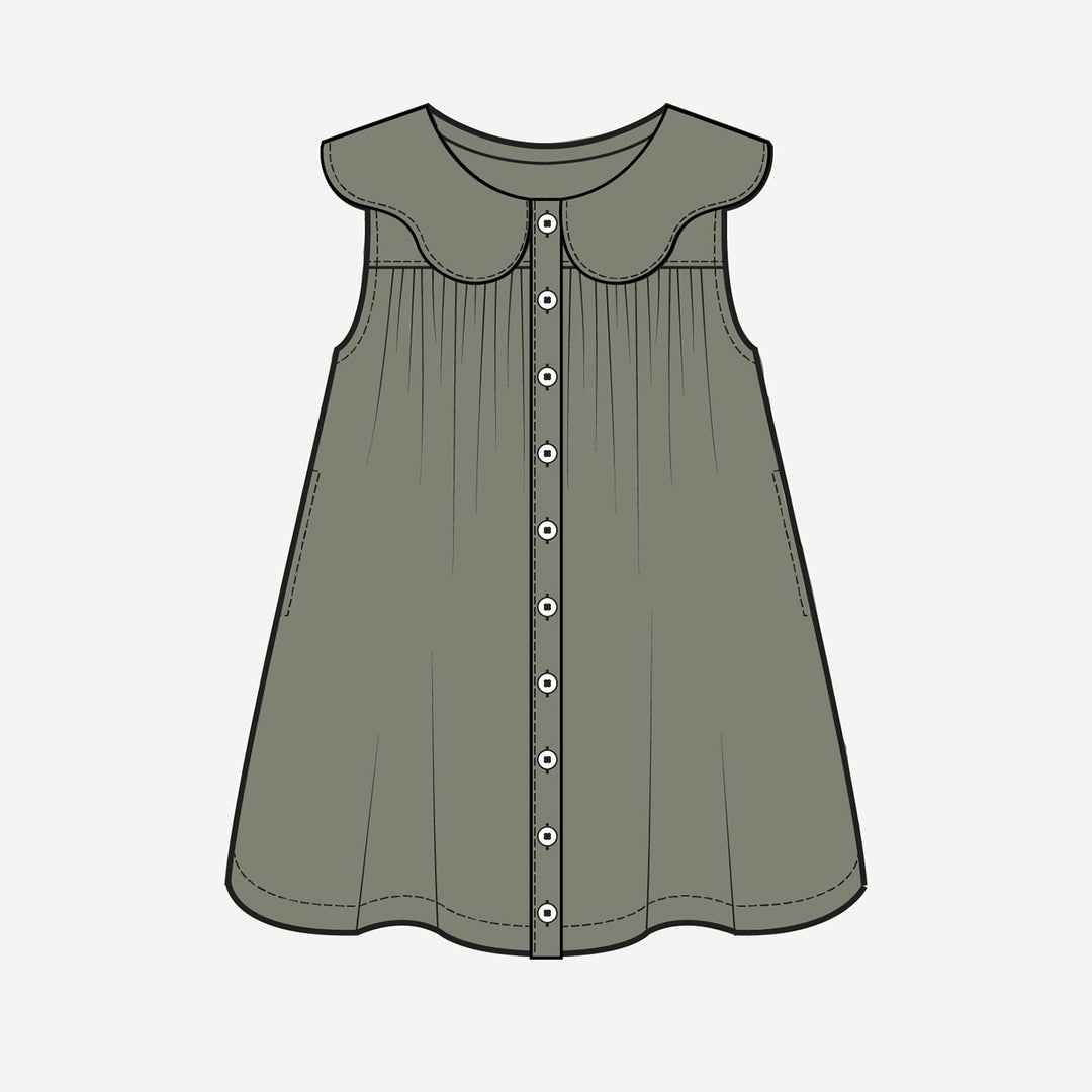 PREORDER olive dress | vetiver | modal