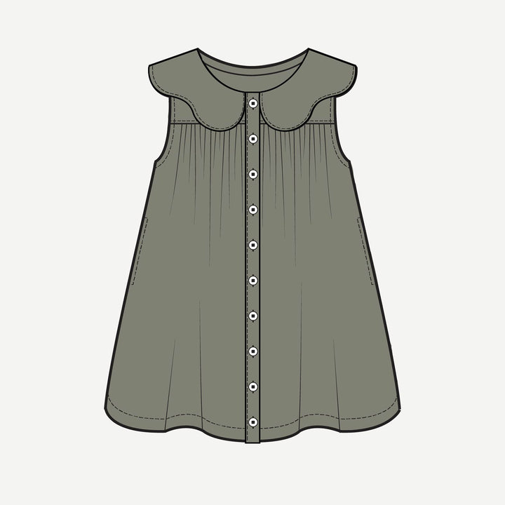 PREORDER olive dress | vetiver | modal