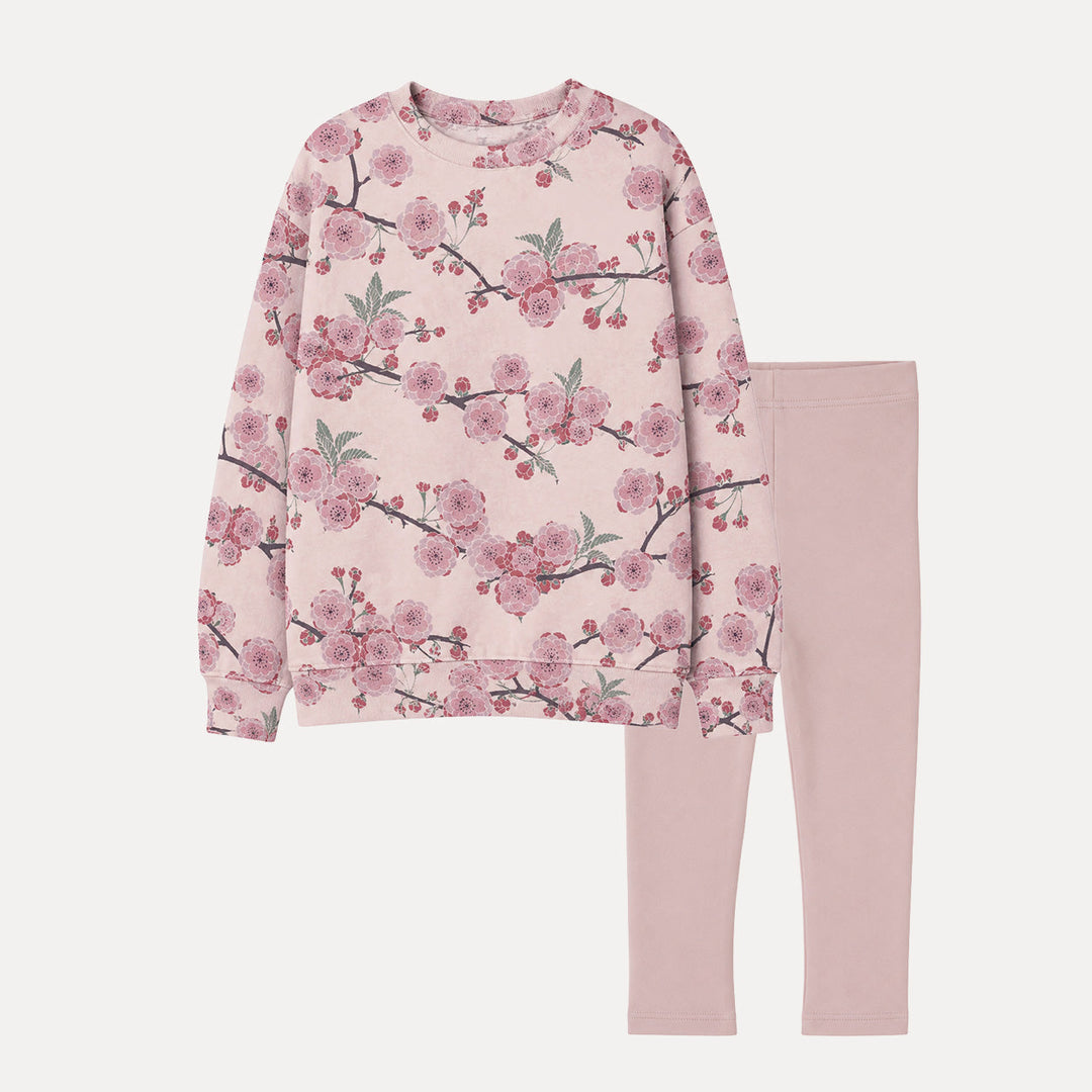 PREORDER oversized sweatshirt + legging set | cherry blossom | organic cotton interlock