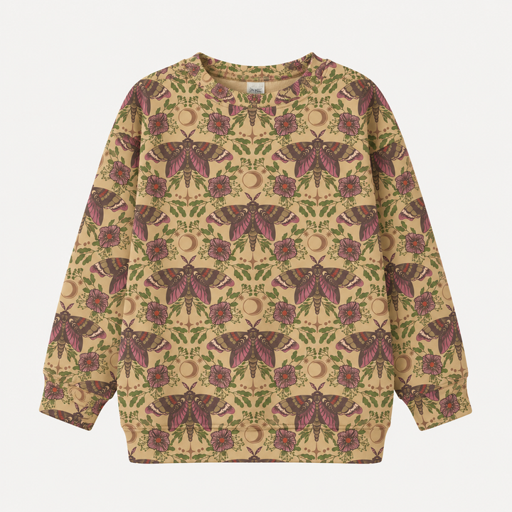 PREORDER womens oversized sweatshirt | butterfly night | organic cotton interlock