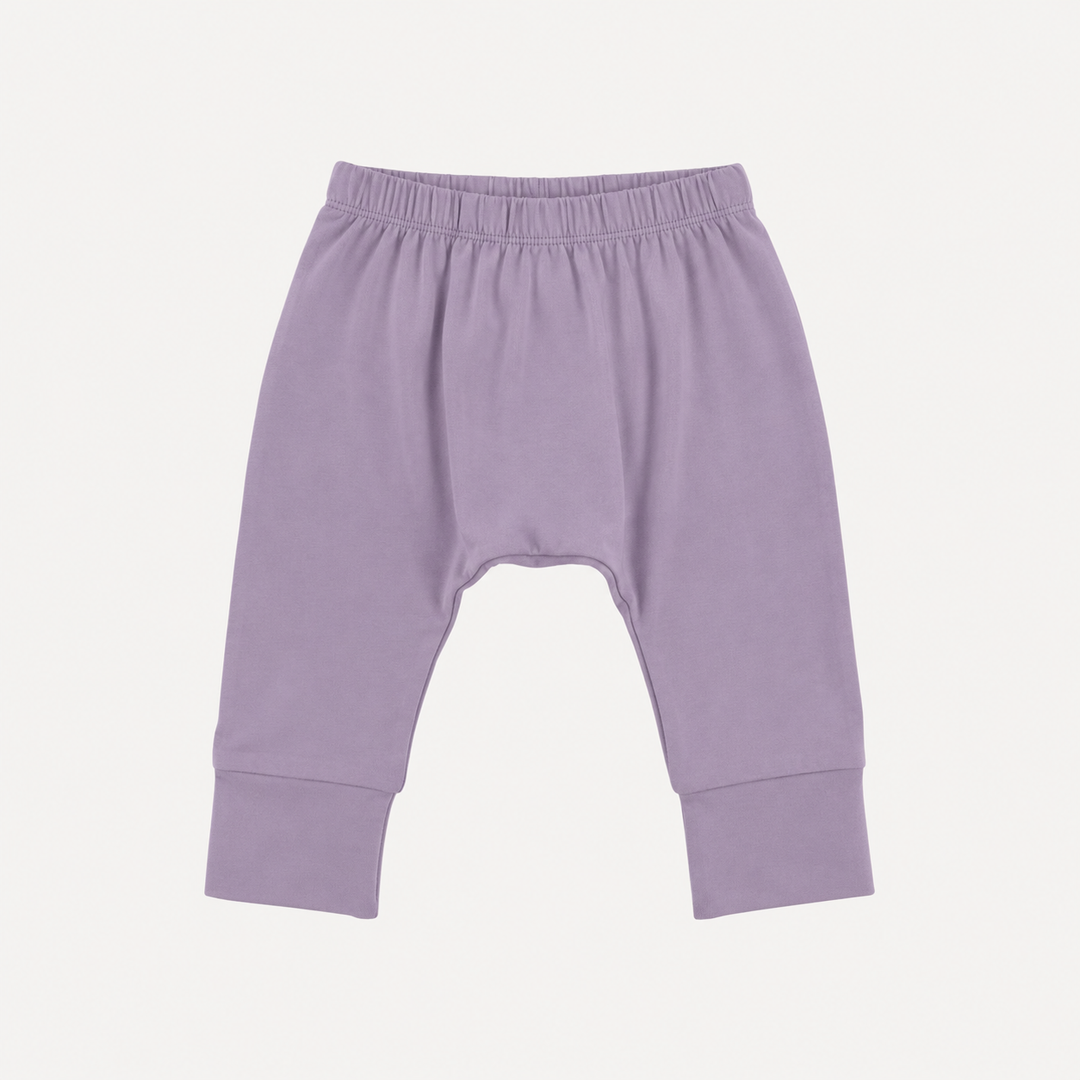 PREORDER classic panda pant | dusty lavender | organic cotton interlock