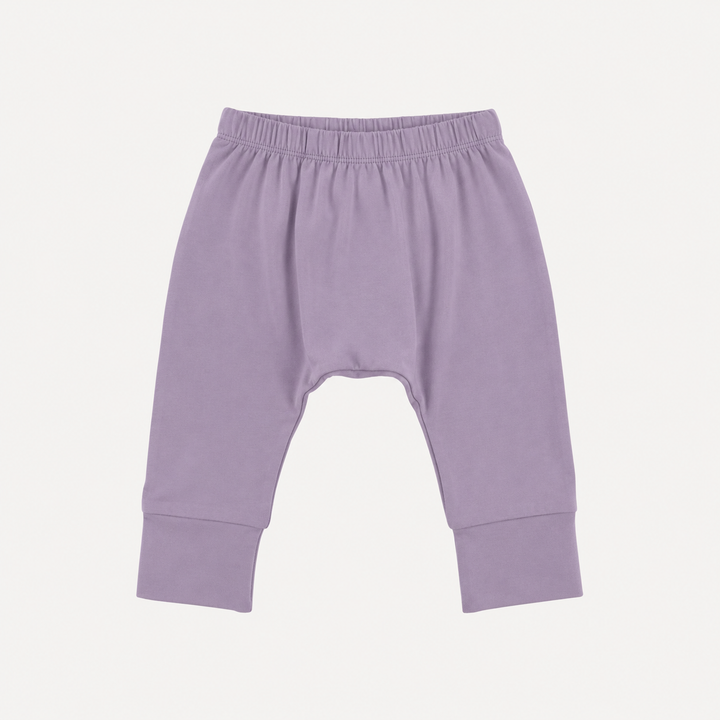 PREORDER classic panda pant | dusty lavender | organic cotton interlock