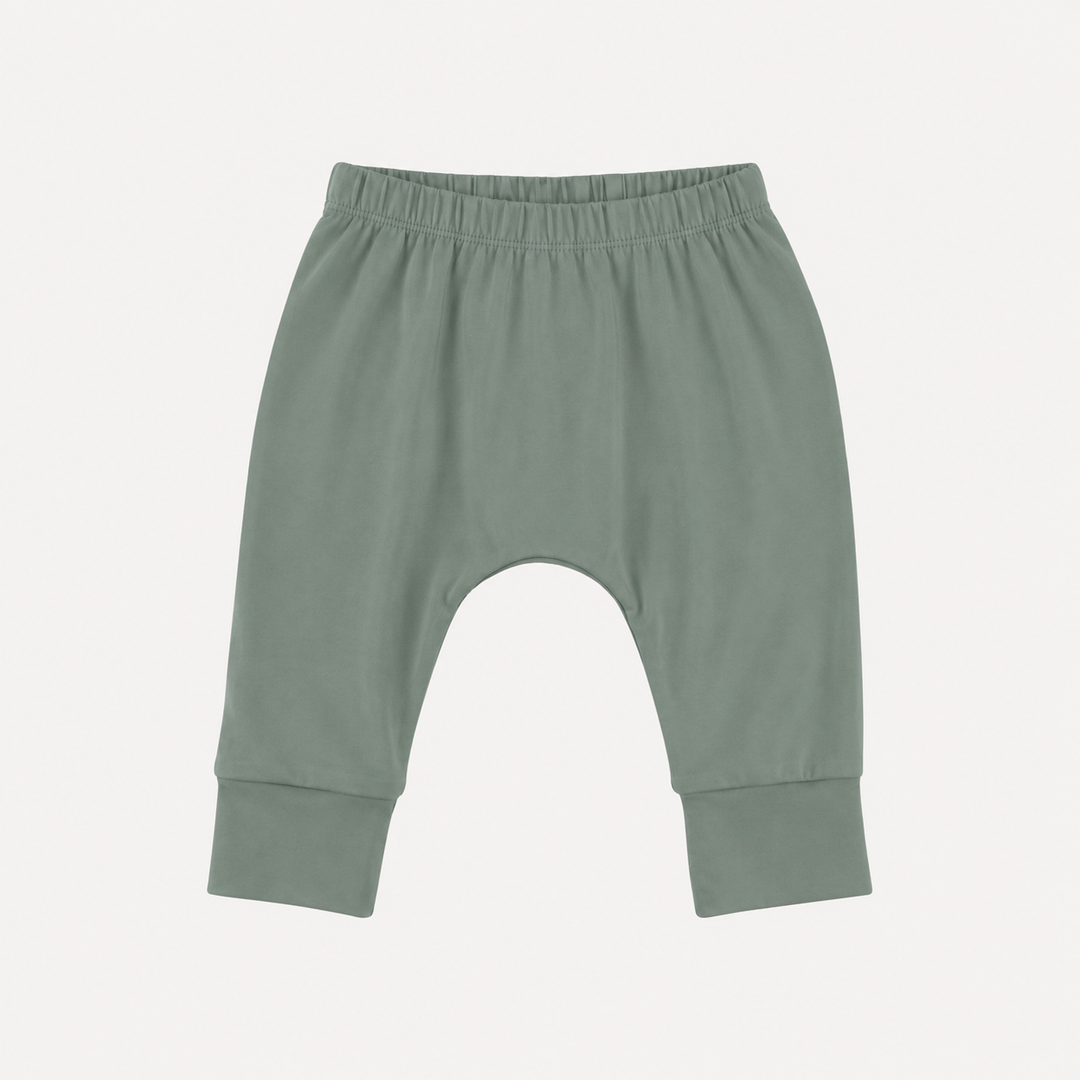 PREORDER classic panda pant | green bay | organic cotton interlock