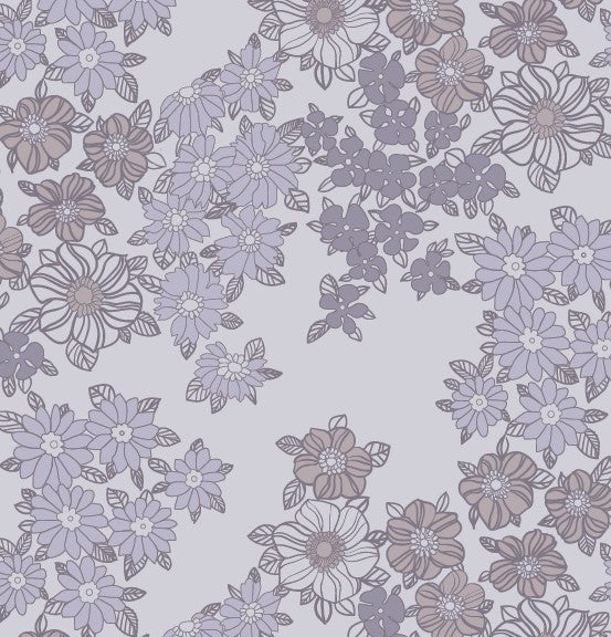 womens maxi skirt | lavender wildflower | organic cotton gauze