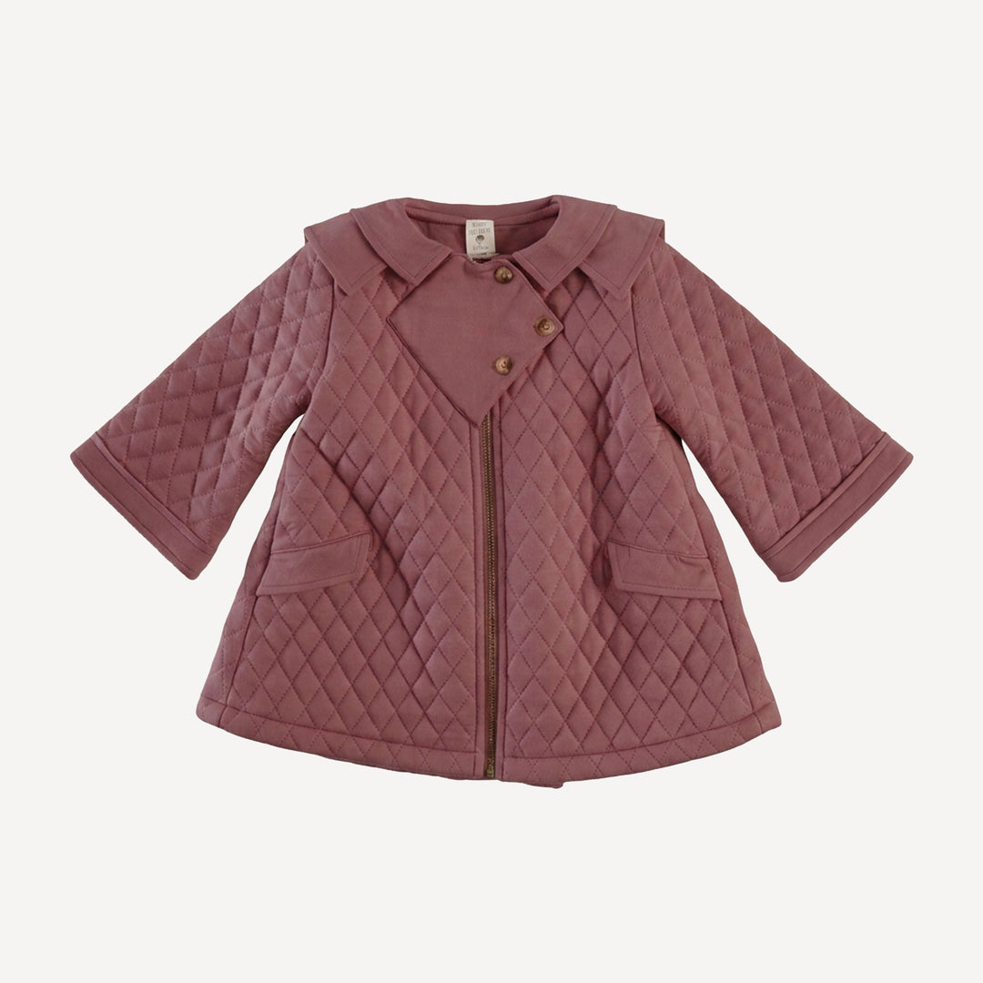 PREORDER quilted diamond yoke double collar jacket | apple butter | organic cotton interlock