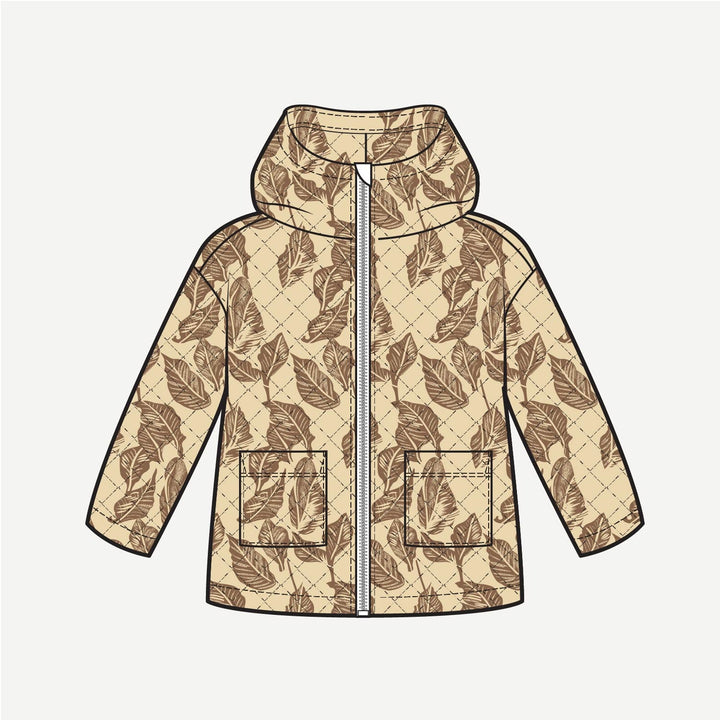 PREORDER quilted hooded jacket | porcini leaf | modal