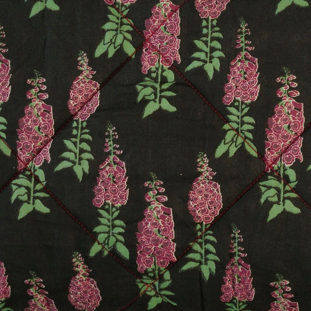 ruffle quilt | red foxglove | organic cotton gauze
