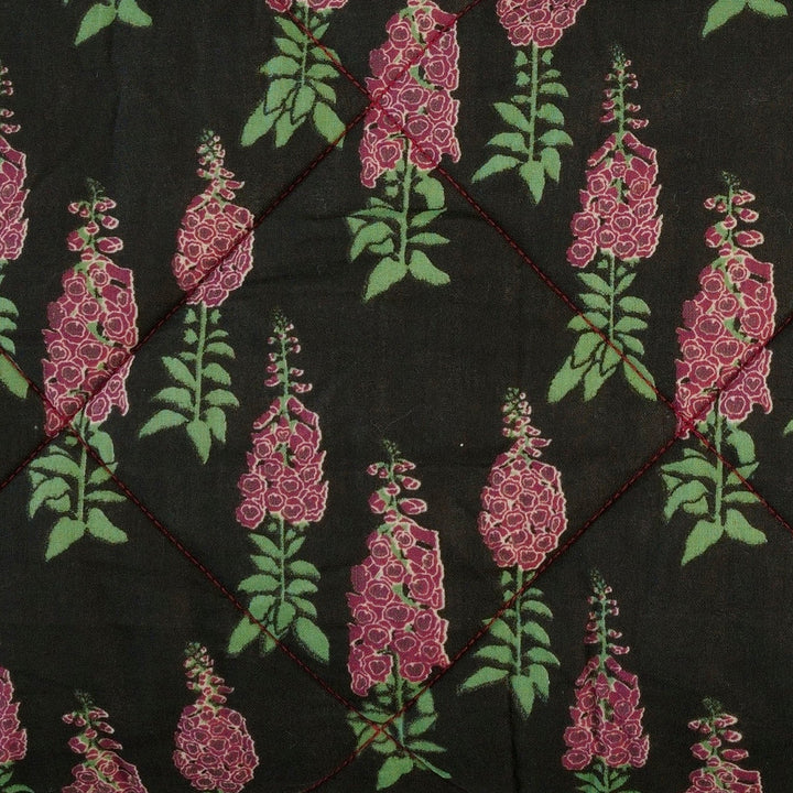 ruffle quilt | red foxglove | organic cotton gauze