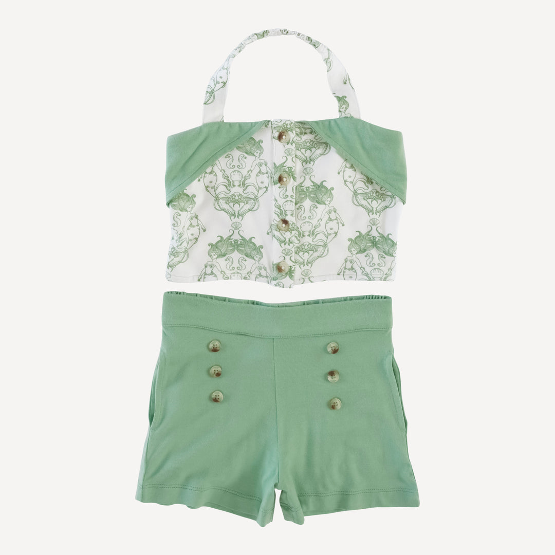 halter + short set | mermaid and friends | bamboo