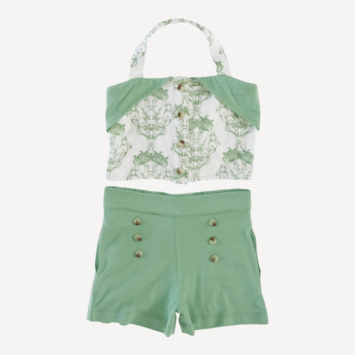 halter + short set | mermaid and friends | bamboo