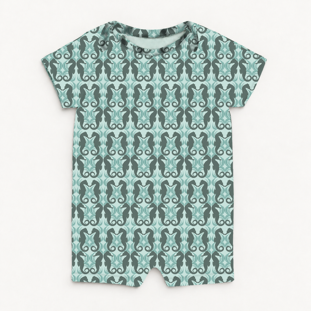 PREORDER short sleeve lap neck shortie | seahorse | modal