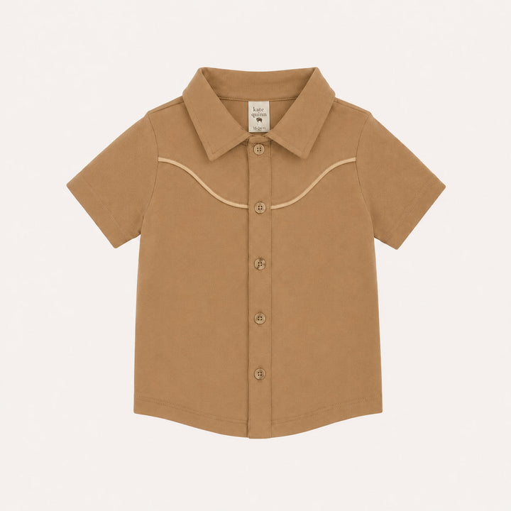 PREORDER short sleeve urban cowboy shirt | apple cinnamon | organic cotton interlock