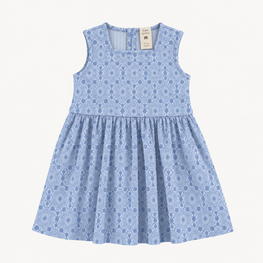 PREORDER sleeveless square neck dress | nairobi lace | modal