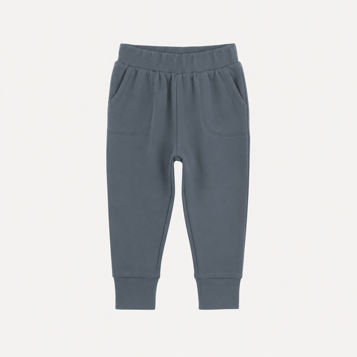 PREORDER slim sport jogger | stormy | organic cotton interlock